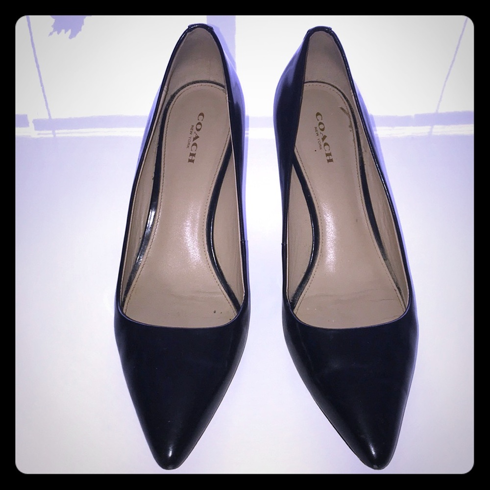 Coach black pumps 8.5